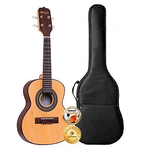 Kit Cavaquinho Rozini Eletrico Iniciantes Imbuia Rc09 Capa